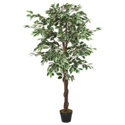 vidaXL Árbol ficus artificial con 756 hojas verde 150 cm