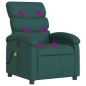 vidaXL Sillón de masaje reclinable de tela verde oscuro vidaXL Sillón de masaje reclinable de tela verde oscuro