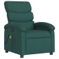 vidaXL Sillón de masaje reclinable de tela verde oscuro vidaXL Sillón de masaje reclinable de tela verde oscuro