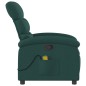 vidaXL Sillón de masaje reclinable de tela verde oscuro vidaXL Sillón de masaje reclinable de tela verde oscuro