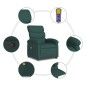 vidaXL Sillón de masaje reclinable de tela verde oscuro vidaXL Sillón de masaje reclinable de tela verde oscuro
