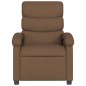 vidaXL Sillón reclinable con masaje de tela marrón