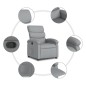 vidaXL Sillón reclinable de tela gris claro vidaXL Sillón reclinable de tela gris claro