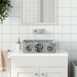 vidaXL Lavabo de encimera rectangular cerámica multicolor 46x35,5x13cm