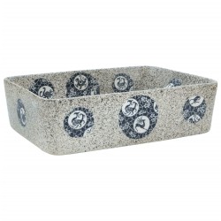 vidaXL Lavabo de encimera rectangular cerámica multicolor 46x35,5x13cm