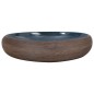 vidaXL Lavabo sobre encimera ovalado cerámica marrón y azul 59x40x15cm vidaXL Lavabo sobre encimera ovalado cerámica marrón y azul 59x40x15cm