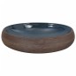 vidaXL Lavabo sobre encimera ovalado cerámica marrón y azul 59x40x15cm vidaXL Lavabo sobre encimera ovalado cerámica marrón y azul 59x40x15cm
