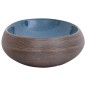 vidaXL Lavabo sobre encimera ovalado cerámica marrón y azul 59x40x15cm vidaXL Lavabo sobre encimera ovalado cerámica marrón y azul 59x40x15cm