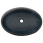 vidaXL Lavabo sobre encimera ovalado cerámica negro y azul 59x40x15 cm vidaXL Lavabo sobre encimera ovalado cerámica negro y azul 59x40x15 cm
