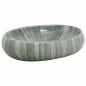 vidaXL Lavabo sobre encimera ovalado cerámica verde 59x40x15 cm vidaXL Lavabo sobre encimera ovalado cerámica verde 59x40x15 cm
