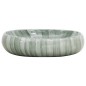 vidaXL Lavabo sobre encimera ovalado cerámica verde 59x40x15 cm vidaXL Lavabo sobre encimera ovalado cerámica verde 59x40x15 cm