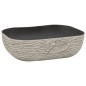 vidaXL Lavabo encimera rectangular cerámica gris negro 48x37,5x13,5 cm vidaXL Lavabo encimera rectangular cerámica gris negro 48x37,5x13,5 cm