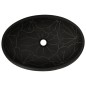 vidaXL Lavabo sobre encimera ovalado cerámica negro 59x40x15 cm vidaXL Lavabo sobre encimera ovalado cerámica negro 59x40x15 cm