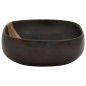 vidaXL Lavabo sobre encimera ovalado cerámica negro 59x40x14 cm vidaXL Lavabo sobre encimera ovalado cerámica negro 59x40x14 cm