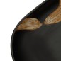 vidaXL Lavabo sobre encimera ovalado cerámica negro 59x40x14 cm vidaXL Lavabo sobre encimera ovalado cerámica negro 59x40x14 cm
