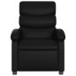 vidaXL Sillón reclinable de cuero sintético negro vidaXL Sillón reclinable de cuero sintético negro