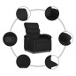 vidaXL Sillón reclinable de cuero sintético negro vidaXL Sillón reclinable de cuero sintético negro