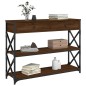 vidaXL Mesa consola madera de ingeniería marrón roble 100x28x75 cm vidaXL Mesa consola madera de ingeniería marrón roble 100x28x75 cm
