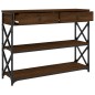 vidaXL Mesa consola madera de ingeniería marrón roble 100x28x75 cm vidaXL Mesa consola madera de ingeniería marrón roble 100x28x75 cm
