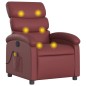 vidaXL Sillón de masaje reclinable cuero sintético rojo tinto vidaXL Sillón de masaje reclinable cuero sintético rojo tinto