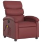 vidaXL Sillón de masaje reclinable cuero sintético rojo tinto vidaXL Sillón de masaje reclinable cuero sintético rojo tinto