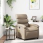 vidaXL Sillón de masaje reclinable cuero sintético color capuchino vidaXL Sillón de masaje reclinable cuero sintético color capuchino