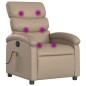 vidaXL Sillón de masaje reclinable cuero sintético color capuchino vidaXL Sillón de masaje reclinable cuero sintético color capuchino