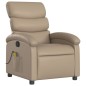 vidaXL Sillón de masaje reclinable cuero sintético color capuchino vidaXL Sillón de masaje reclinable cuero sintético color capuchino