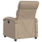 vidaXL Sillón de masaje reclinable cuero sintético color capuchino vidaXL Sillón de masaje reclinable cuero sintético color capuchino
