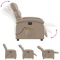 vidaXL Sillón de masaje reclinable cuero sintético color capuchino vidaXL Sillón de masaje reclinable cuero sintético color capuchino