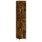 vidaXL Aparador de madera contrachapada roble ahumado 34,5x34x180 cm vidaXL Aparador de madera contrachapada roble ahumado 34,5x34x180 cm