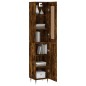 vidaXL Aparador de madera contrachapada roble ahumado 34,5x34x180 cm vidaXL Aparador de madera contrachapada roble ahumado 34,5x34x180 cm