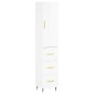 vidaXL Aparador alto madera contrachapada blanco brillo 34,5x34x180 cm vidaXL Aparador alto madera contrachapada blanco brillo 34,5x34x180 cm