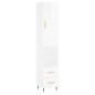 vidaXL Aparador alto madera contrachapada blanco brillo 34,5x34x180 cm vidaXL Aparador alto madera contrachapada blanco brillo 34,5x34x180 cm