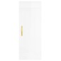 vidaXL Aparador alto madera contrachapada blanco brillo 34,5x34x180 cm vidaXL Aparador alto madera contrachapada blanco brillo 34,5x34x180 cm