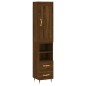vidaXL Aparador alto madera contrachapada roble marrón 34,5x34x180 cm vidaXL Aparador alto madera contrachapada roble marrón 34,5x34x180 cm