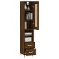 vidaXL Aparador alto madera contrachapada roble marrón 34,5x34x180 cm vidaXL Aparador alto madera contrachapada roble marrón 34,5x34x180 cm