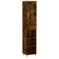 vidaXL Aparador de madera contrachapada roble ahumado 34,5x34x180 cm vidaXL Aparador de madera contrachapada roble ahumado 34,5x34x180 cm
