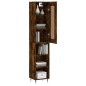 vidaXL Aparador de madera contrachapada roble ahumado 34,5x34x180 cm vidaXL Aparador de madera contrachapada roble ahumado 34,5x34x180 cm