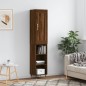 vidaXL Aparador alto madera contrachapada roble marrón 34,5x34x180 cm vidaXL Aparador alto madera contrachapada roble marrón 34,5x34x180 cm