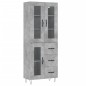 vidaXL Aparador alto madera contrachapada gris hormigón 69,5x34x180 cm vidaXL Aparador alto madera contrachapada gris hormigón 69,5x34x180 cm