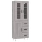 vidaXL Aparador alto madera contrachapada gris sonoma 69,5x34x180 cm vidaXL Aparador alto madera contrachapada gris sonoma 69,5x34x180 cm