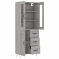 vidaXL Aparador alto madera contrachapada gris sonoma 69,5x34x180 cm vidaXL Aparador alto madera contrachapada gris sonoma 69,5x34x180 cm