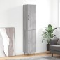vidaXL Aparador alto madera contrachapada gris Sonoma 34,5x34x180 cm vidaXL Aparador alto madera contrachapada gris Sonoma 34,5x34x180 cm