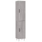 vidaXL Aparador alto madera contrachapada gris Sonoma 34,5x34x180 cm vidaXL Aparador alto madera contrachapada gris Sonoma 34,5x34x180 cm