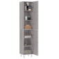 vidaXL Aparador alto madera contrachapada gris Sonoma 34,5x34x180 cm vidaXL Aparador alto madera contrachapada gris Sonoma 34,5x34x180 cm