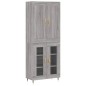 vidaXL Aparador alto madera contrachapada gris sonoma 69,5x34x180 cm vidaXL Aparador alto madera contrachapada gris sonoma 69,5x34x180 cm