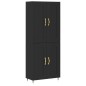 vidaXL Aparador alto madera contrachapada negro 69,5x34x180 cm vidaXL Aparador alto madera contrachapada negro 69,5x34x180 cm