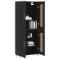 vidaXL Aparador alto madera contrachapada negro 69,5x34x180 cm vidaXL Aparador alto madera contrachapada negro 69,5x34x180 cm