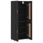 vidaXL Aparador alto madera contrachapada negro 69,5x34x180 cm vidaXL Aparador alto madera contrachapada negro 69,5x34x180 cm